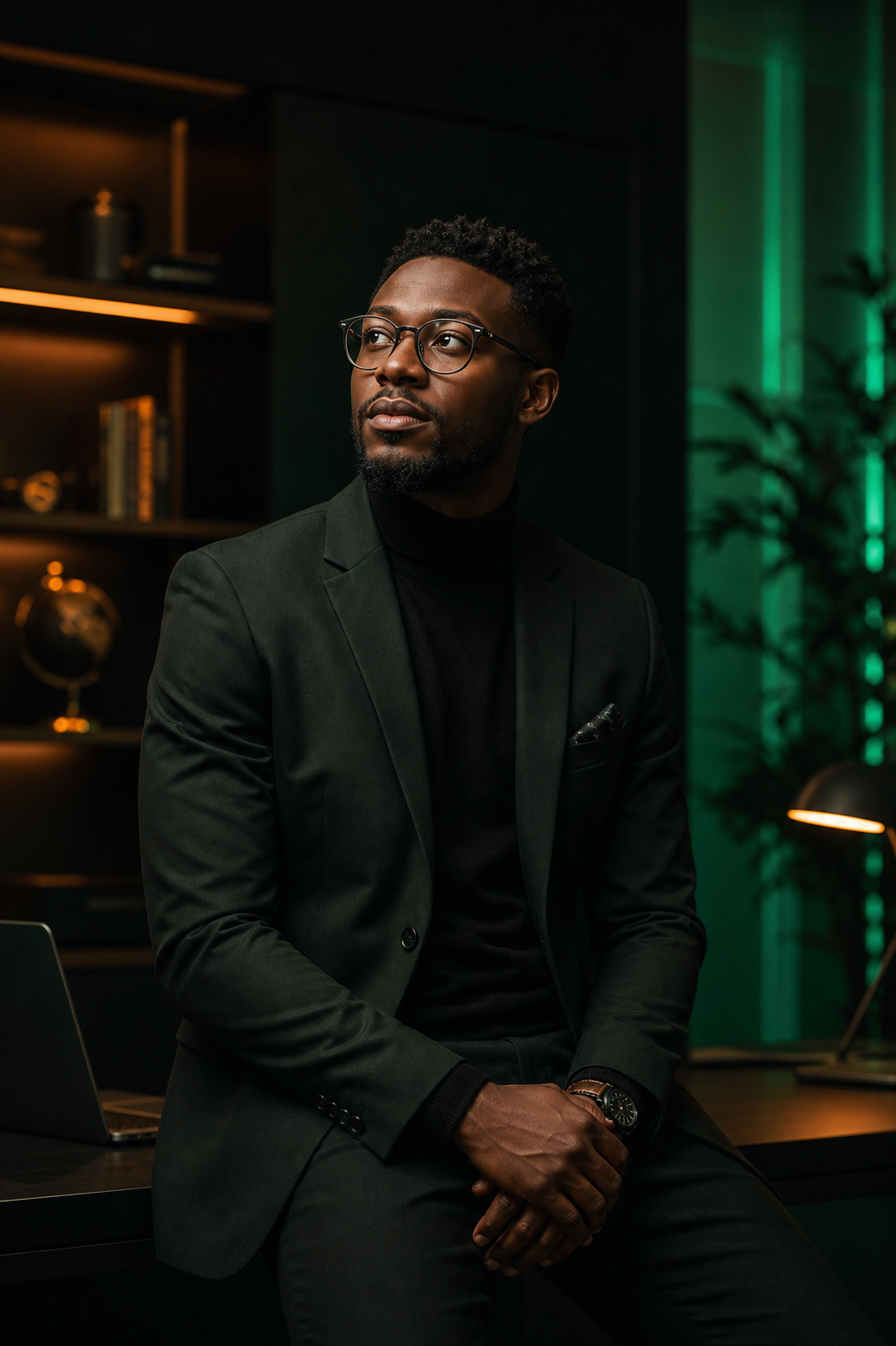 Founder-inspired editorial portrait for DomTrade